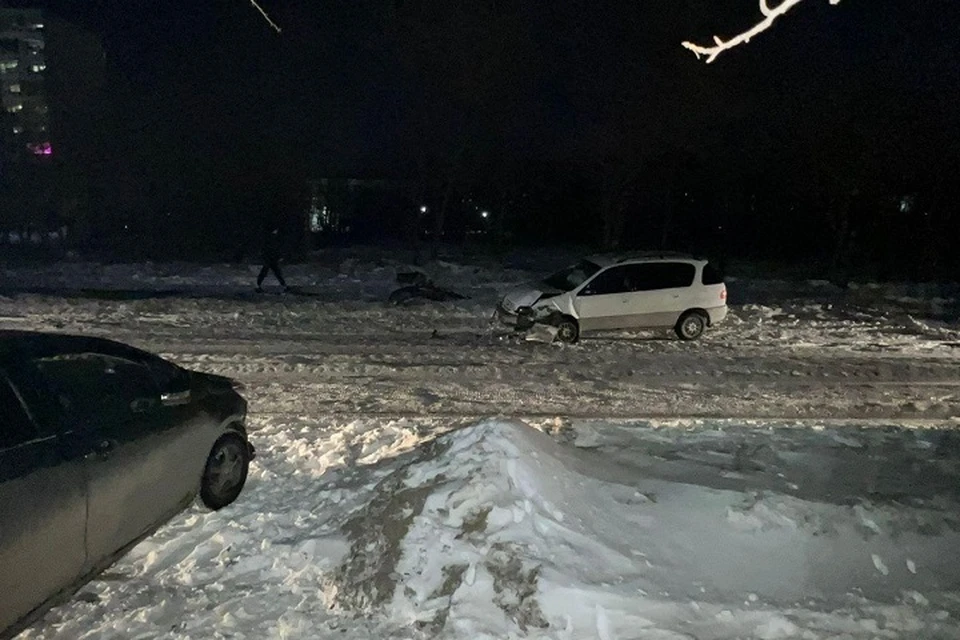 Водитель пострадал в аварии из-за не пристегнутого ремня в Комсомольске-на-Амуре Фото: ОГИБДД по Комсомольску