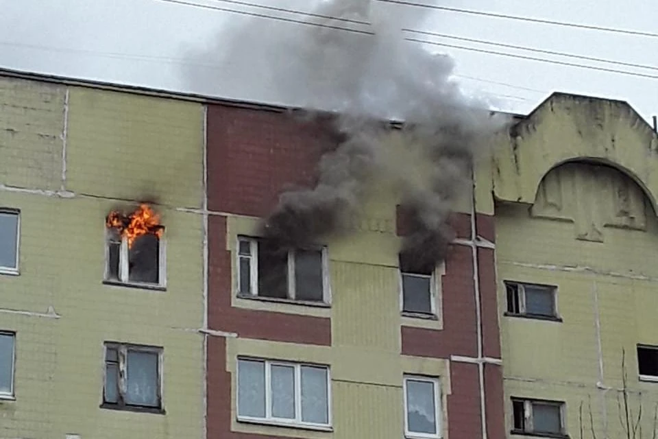 На улице Новоселов в Рязани загорелась квартира в девятиэтажке.