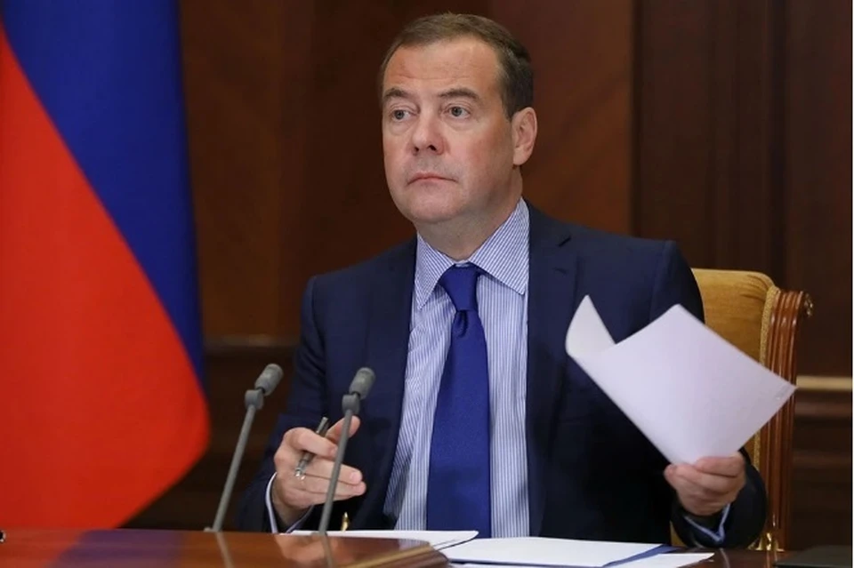 Дмитрий Медведев прокомментировал сообщения о возможном аресте Трампа Фото: Юлия Зырянова/POOL/ТАСС