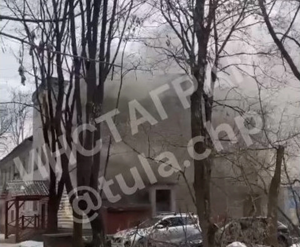 Возле Центрального парка в Туле горела баня