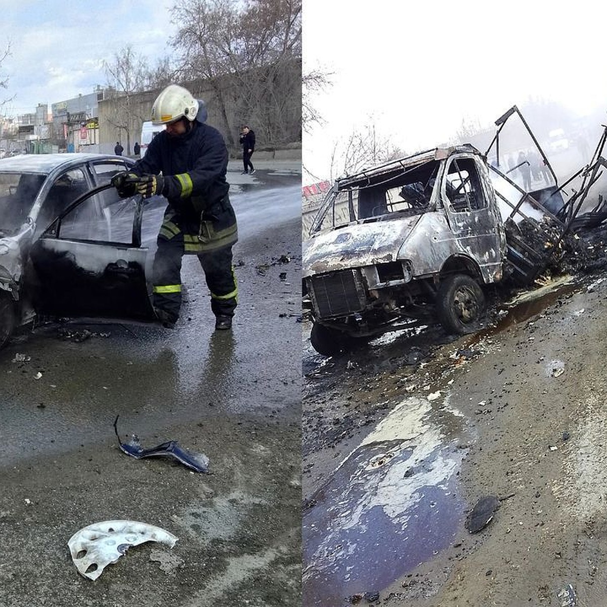 Фото и видео со сгоревшими авто в Ленинском районе Новосибирска появились в  соцсетях - KP.RU