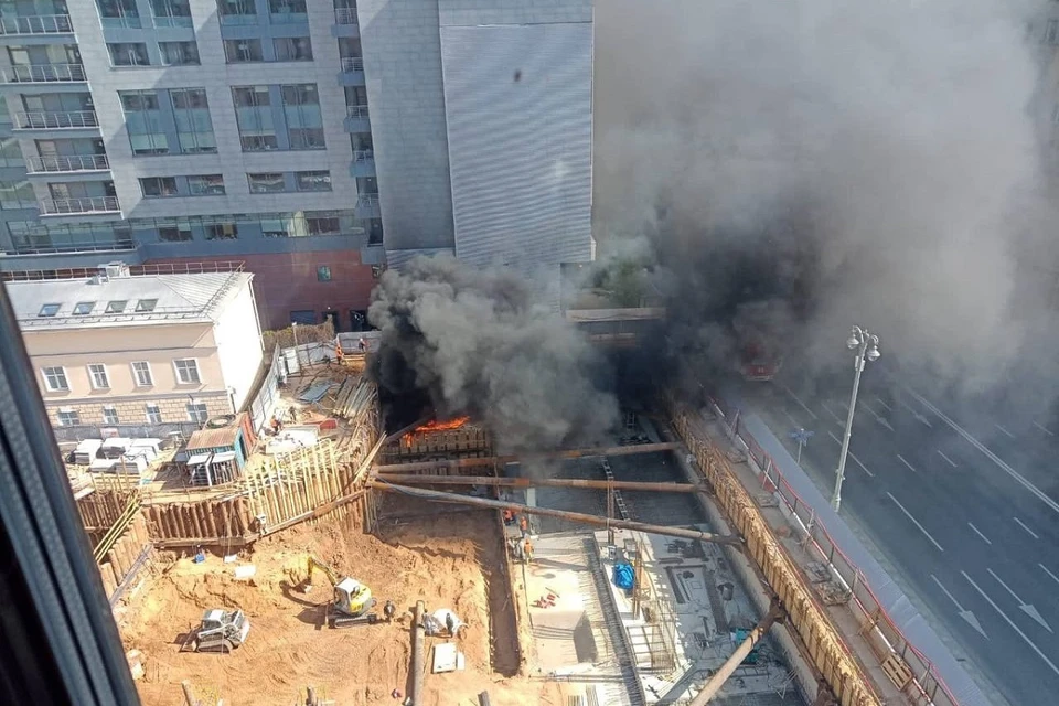 В строящемся здании загорелся утеплитель ФОТО: пресс-служба прокуратуры Москвы