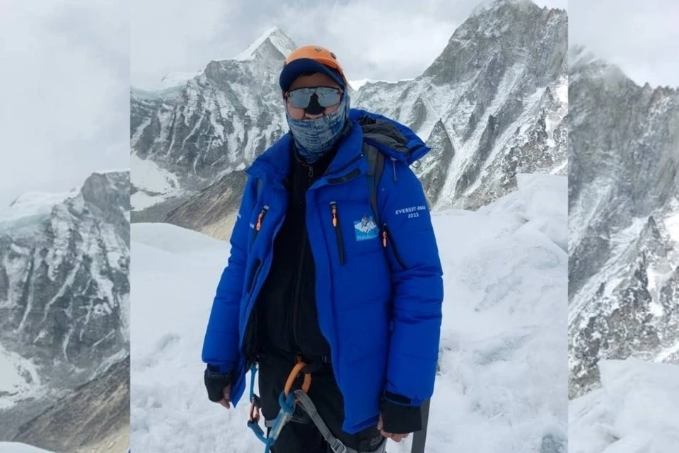 Якутянин Евгений Кривошапкин на Эвересте. Фото: t.me/everestaian