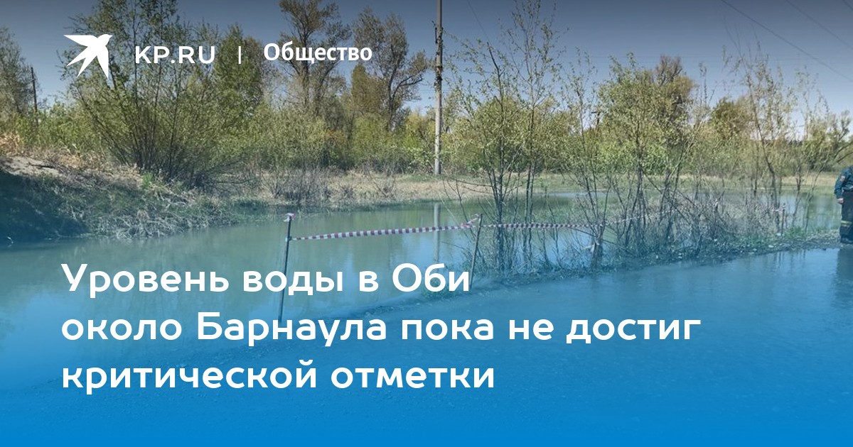 Уровень воды в Оби в Камне-на-Оби сегодня по данным ЦГМС