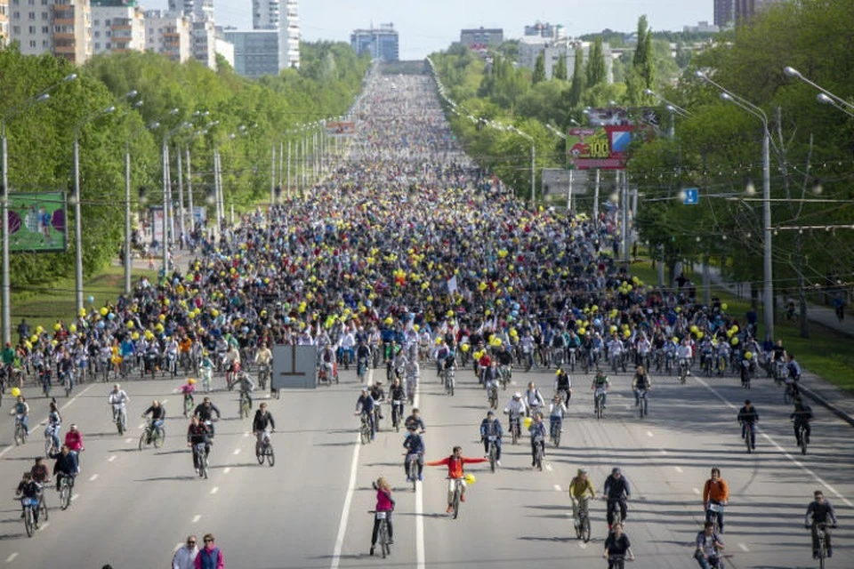 В Уфе в воскресенье, 28 мая, из-за проведения «Дня 1000 велосипедистов» перекроют пять улиц, в том числе проспект Октября
