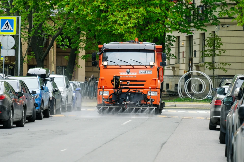 Садово-парковые и дорожные предприятия входят в лето, не снижая темпов уборки Петербурга