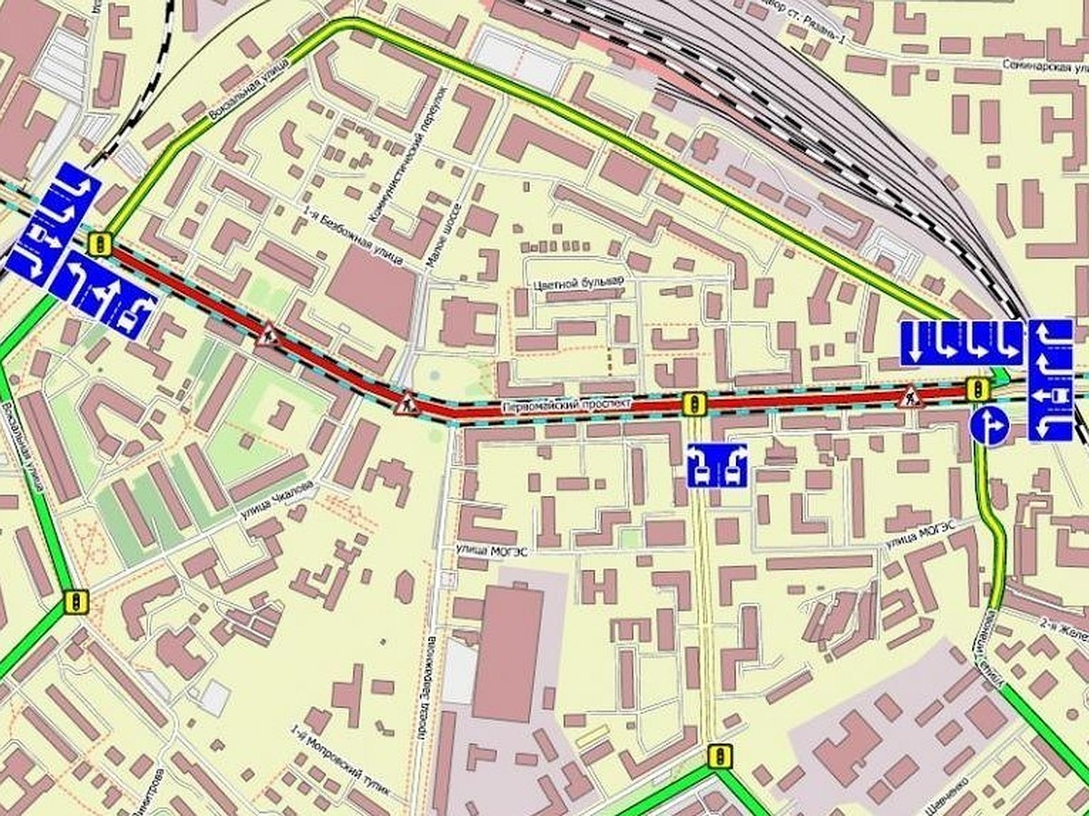 Движение по части Первомайского проспекта в Рязани закроют поздним вечером  9 июня - KP.RU