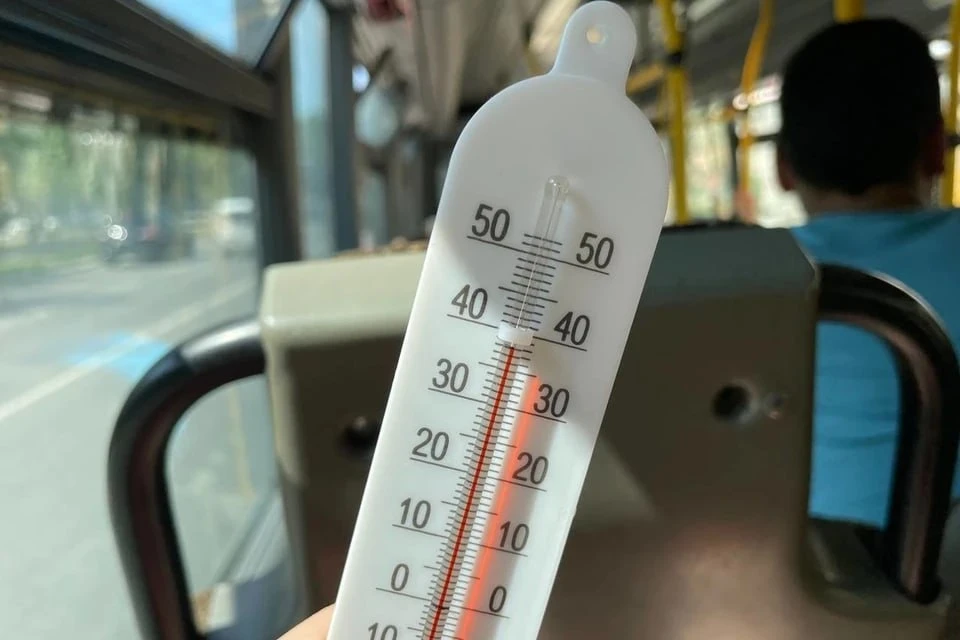 Температура в автобусах зашкаливает
