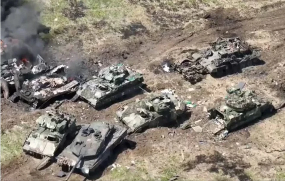 Минобороны опубликовало видео захвата российскими войсками немецких танков Leopard