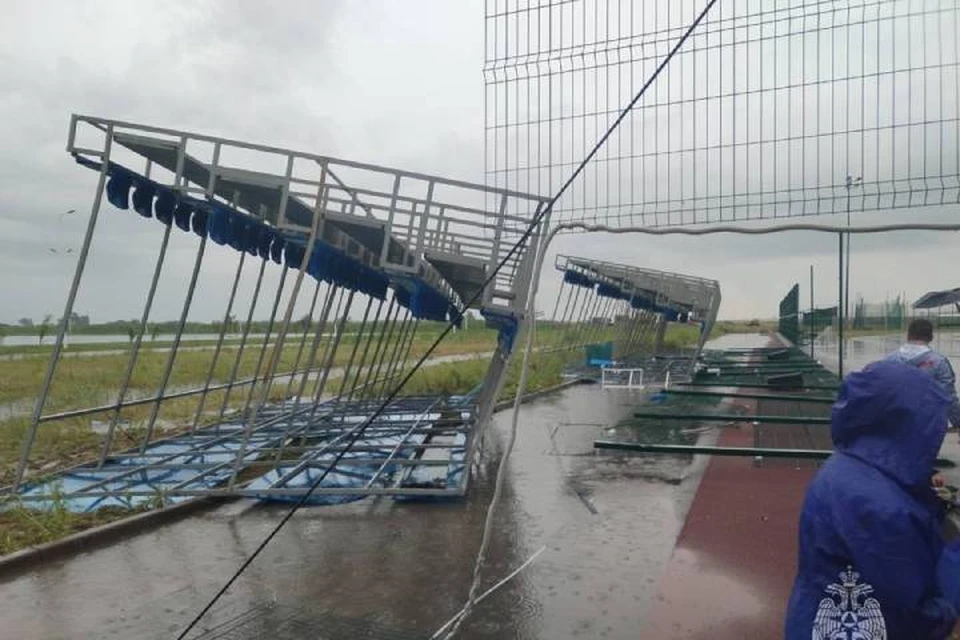 Всех пострадавших во время опрокидывания трибун выписали из больницы. Фото: пресс-служба ГУ МЧС по РО