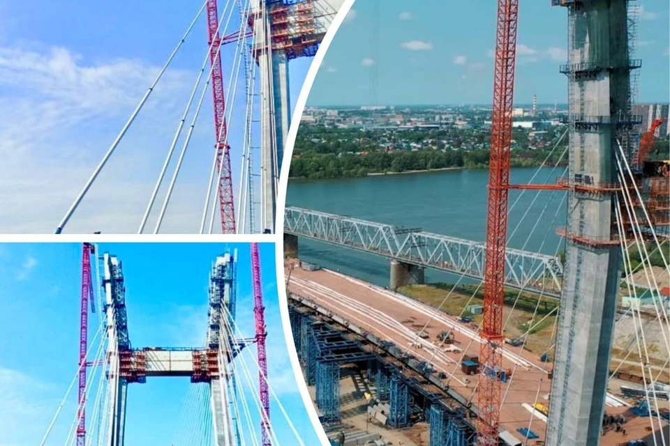 Вантовая система нового моста готова на 70%. Фото: пресс-служба ГК «ВИС».