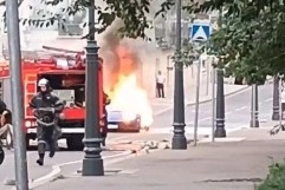 От машины после пожара практически ничего не осталось ФОТО: соцсети