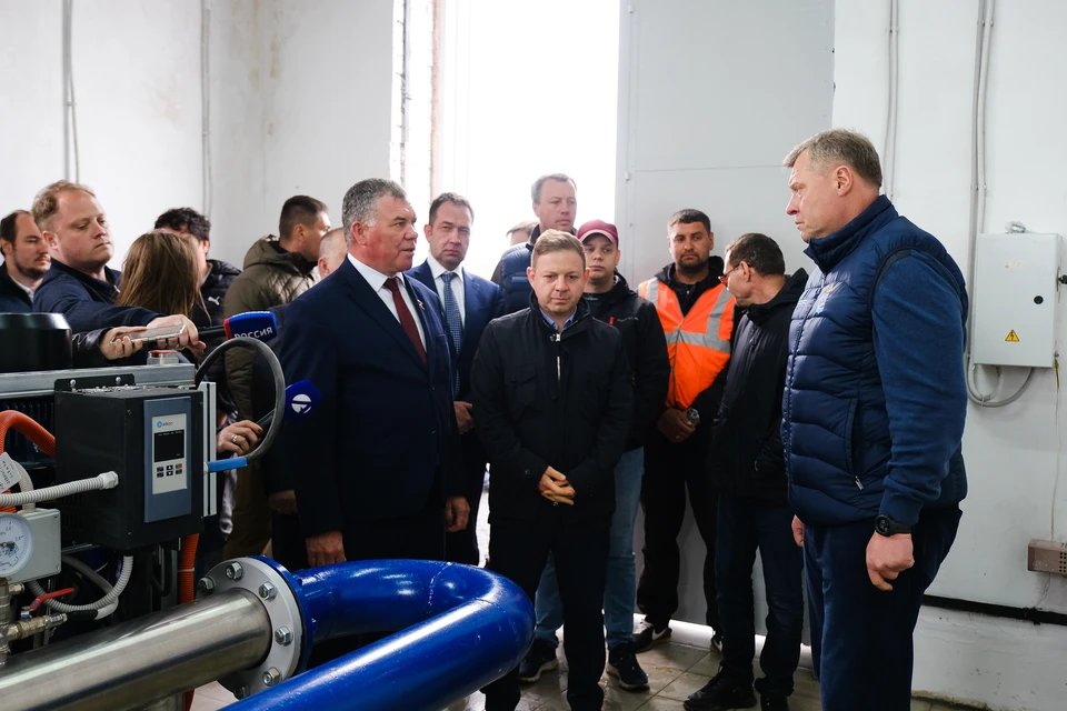 Запуск водопровода в селе Солёное Займище