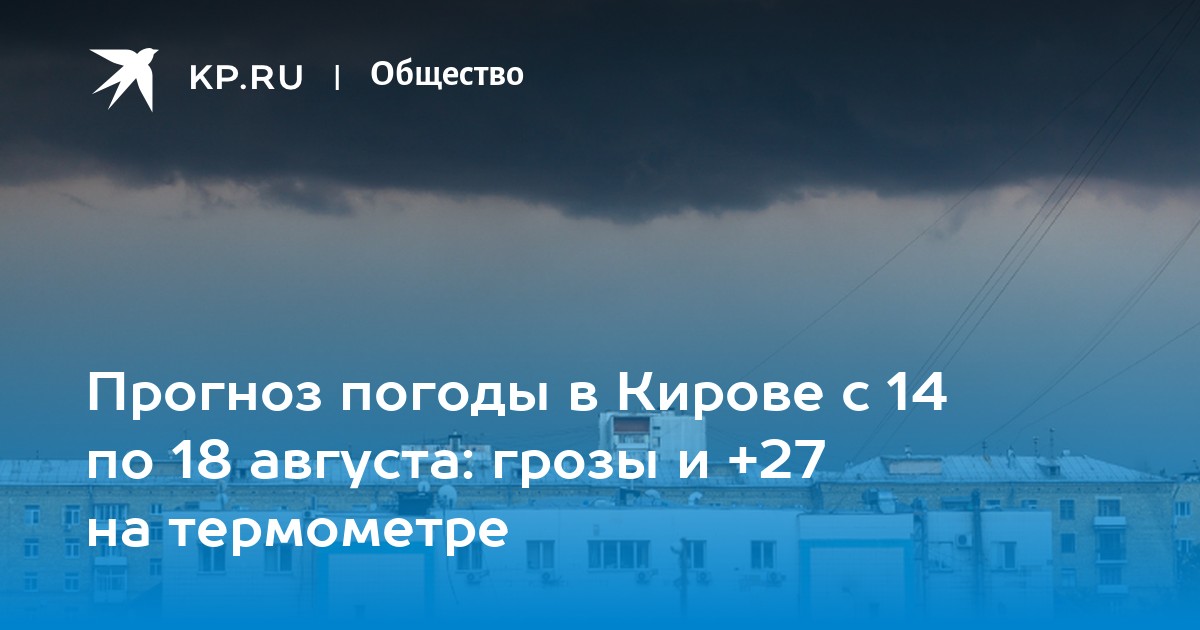 Погода в Кирове в августе. Средняя температура воздуха.