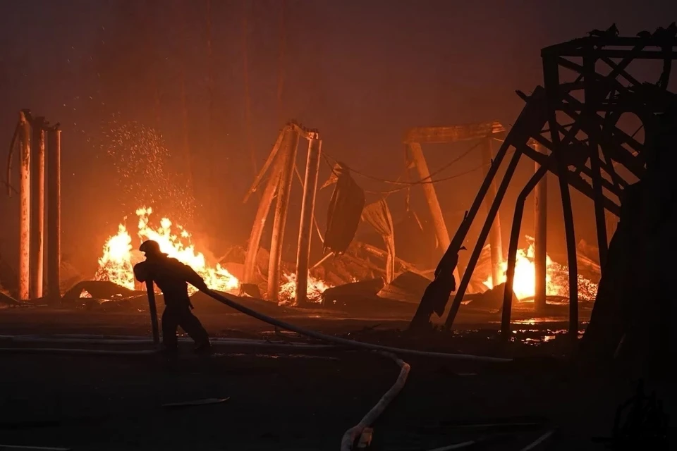 Взрыв на Талинском месторождении в Югре. Фото: паблик «Реальный Ноябрьск»