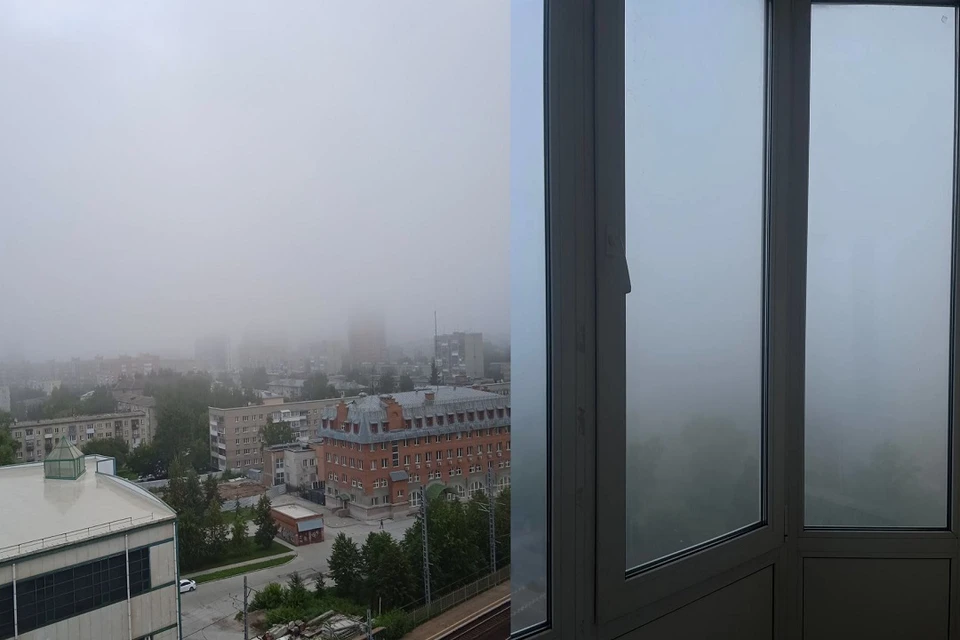 Новосибирск утром 22 августа окутал густой туман. Фото: Алёна КУЛЕШОВА.