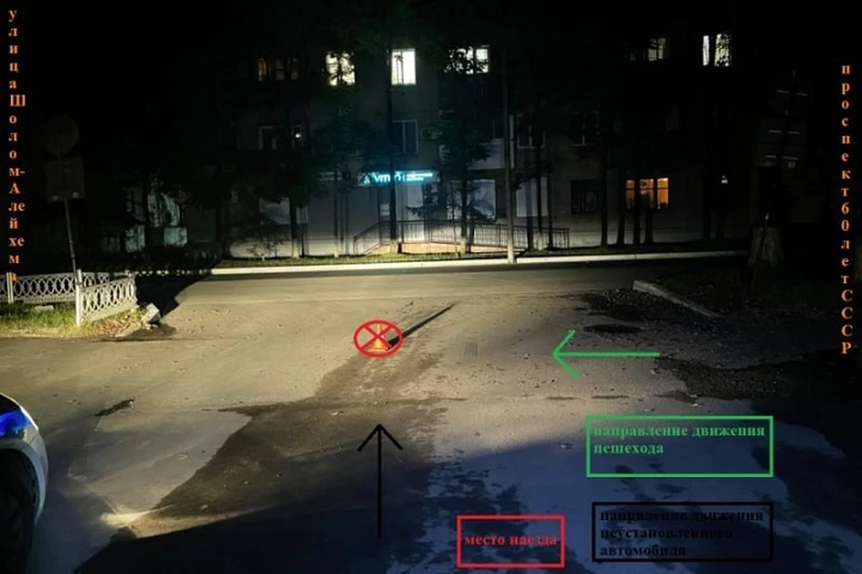 Водитель сбил ребенка на самокате и сбежал в Биробиджане Фото: УГИБДД по ЕАО