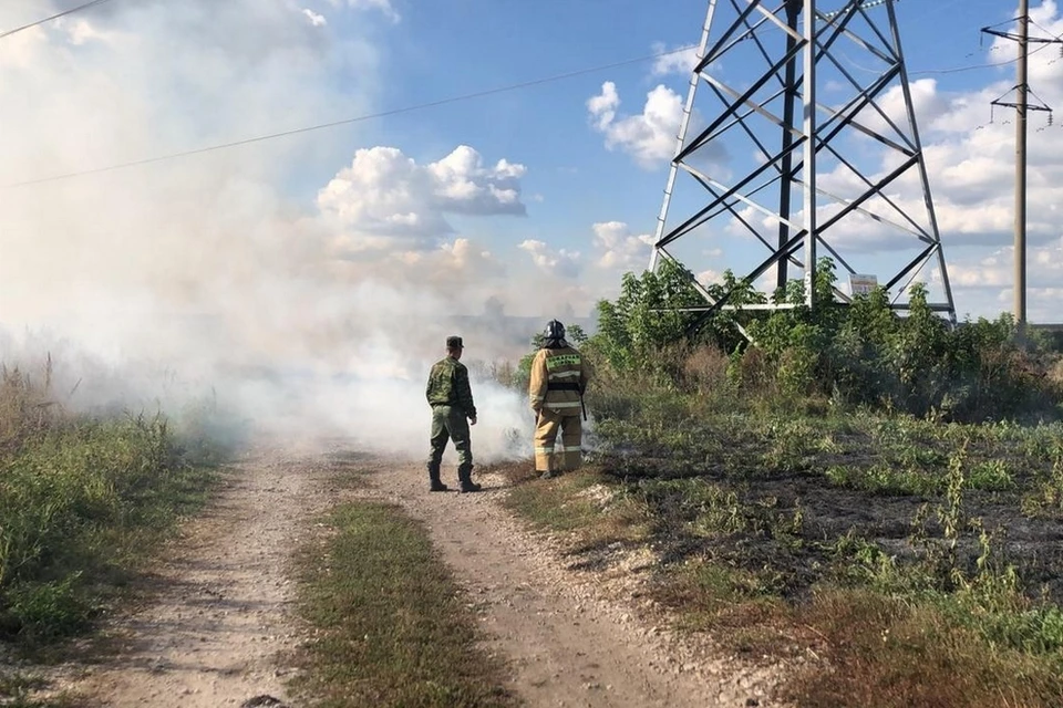 Пожарные потушили крупный пожар в Лебедянском районе