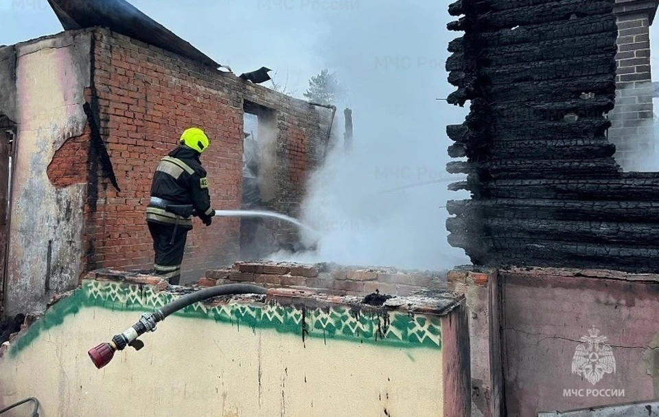 На пожаре в жилом доме в Заокском районе погибли мужчина и ребенок