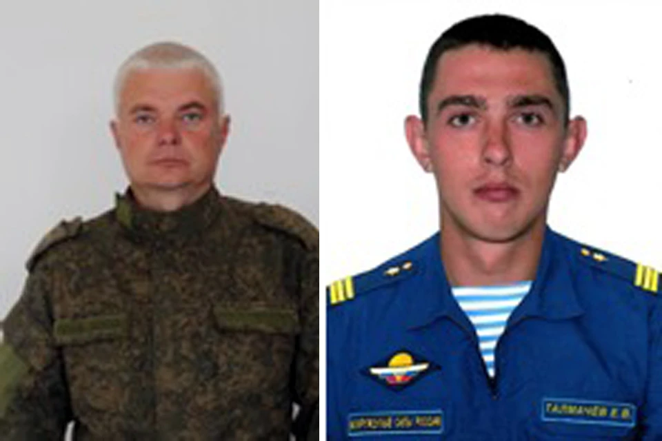 Младший сержант Сергей Коротков и гвардии сержант Евгений Талмачев