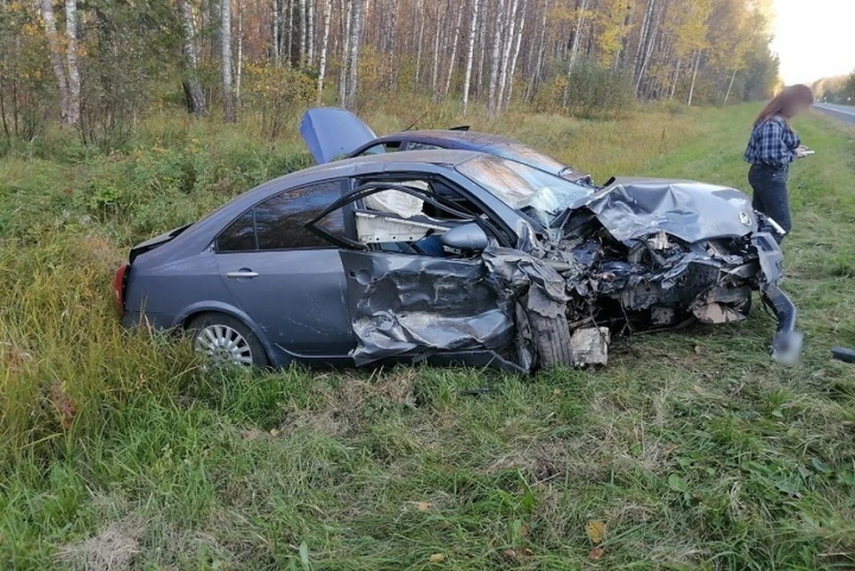 Днем 23 сентября в Костромской области столкнулись три автомобиля. ФОТО: УГИБДД по Костромской области