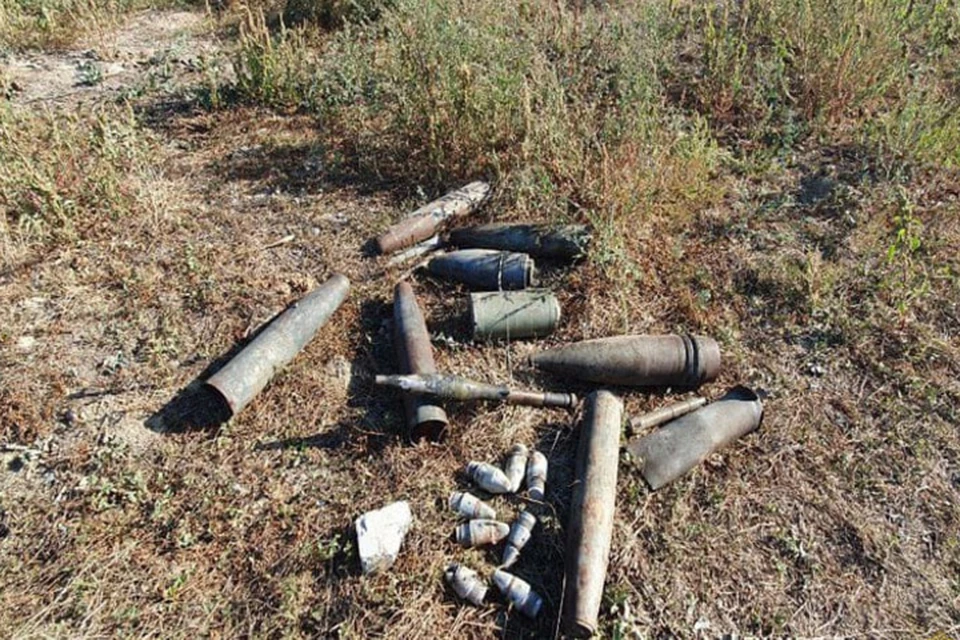 В трех километрах от села Чаплынка полицейские обнаружили схрон с боеприпасами. ФОТО: тг-канал ГУ МВД России по Херсонской области
