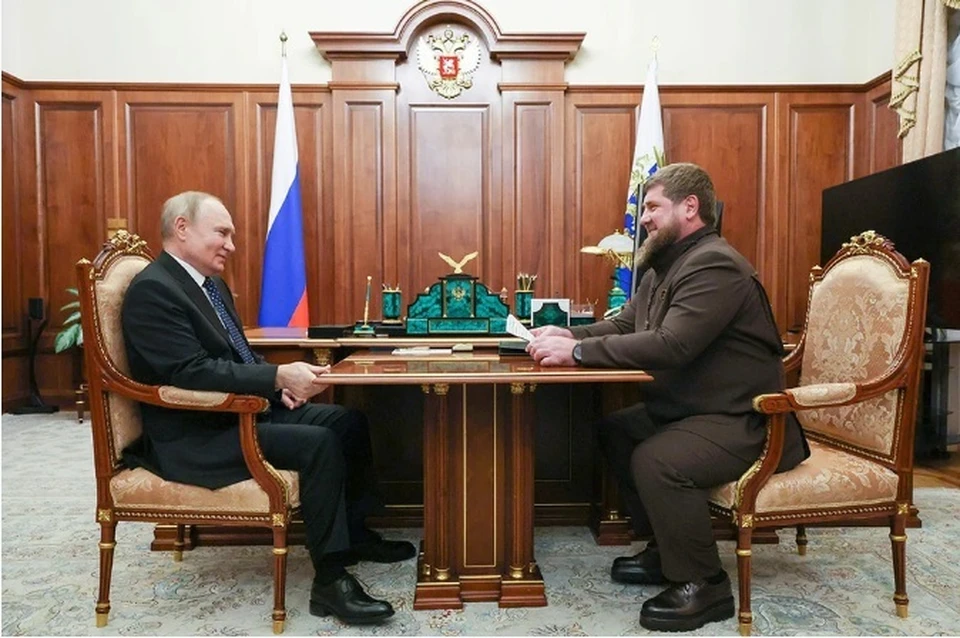 Путин провел встречу с Рамзаном Кадыровым Фото: пресс-служба президента России