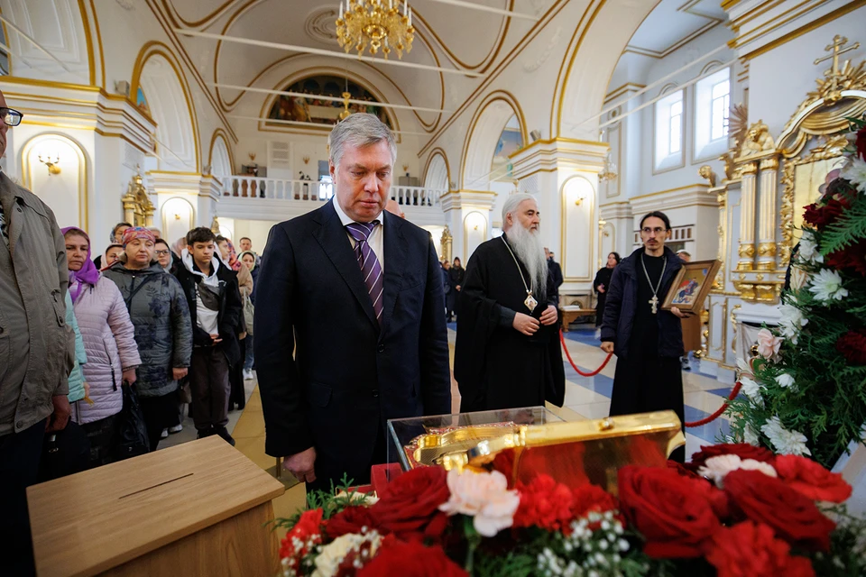 Глава региона посетил Спасо-Вознесенский кафедральный собор Ульяновска. ФОТО: Симбирская епархия