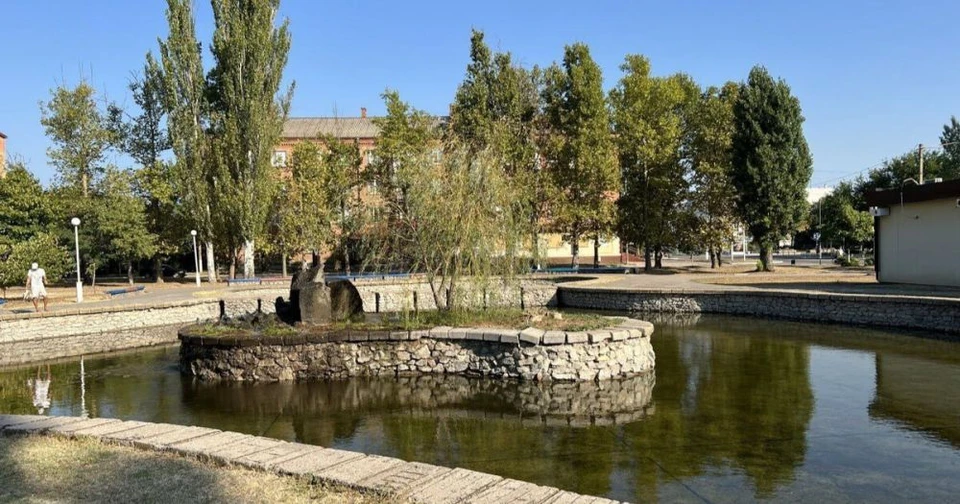 Фонтан в Новой Каховке законсервировали на зиму