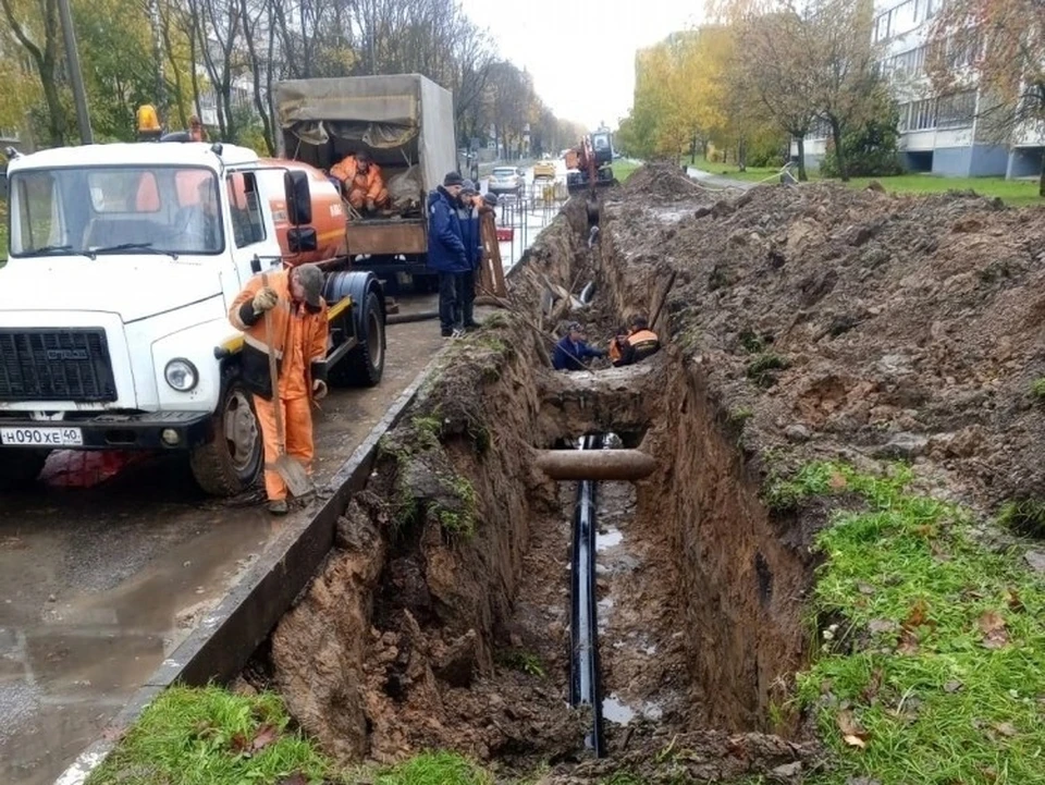 Процесс замены труб