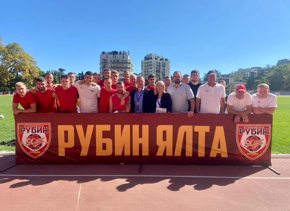 «Рубин Ялта» - один из двух крымских клубов, выступающих во Втором дивизионе Футбольной национальной лиги с июля 2023 года. Фото: Пресс-служба банка ПСБ