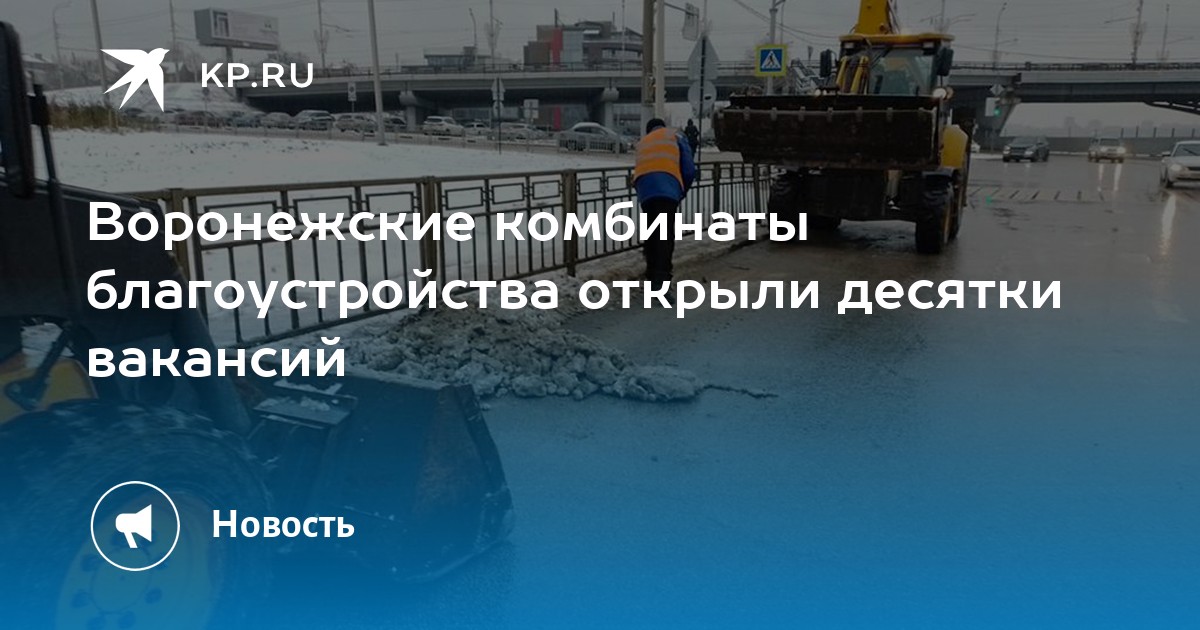 Воронежские комбинаты благоустройства открыли десятки вакансий -KPRU