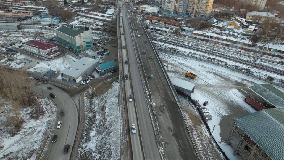 В Иркутске открыли движение по новой части путепровода на улице Джамбула