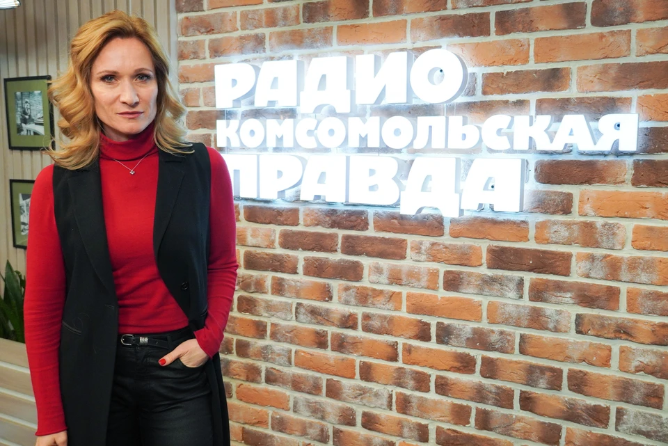 Мария Киселева в студии Радио "Комсомольская правда".