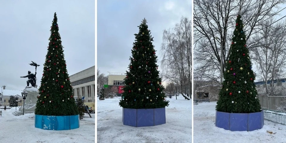 Первые новогодние елки в Калуге