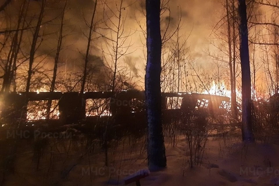 В Ярославском районе в ночном пожаре погибли четверо рабочих.