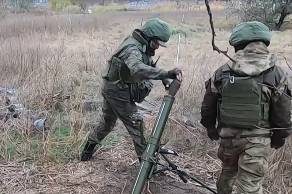 Минометчики нанесли удары по группам противника на Херсонском направлении Фото: скриншот видео Минобороны РФ
