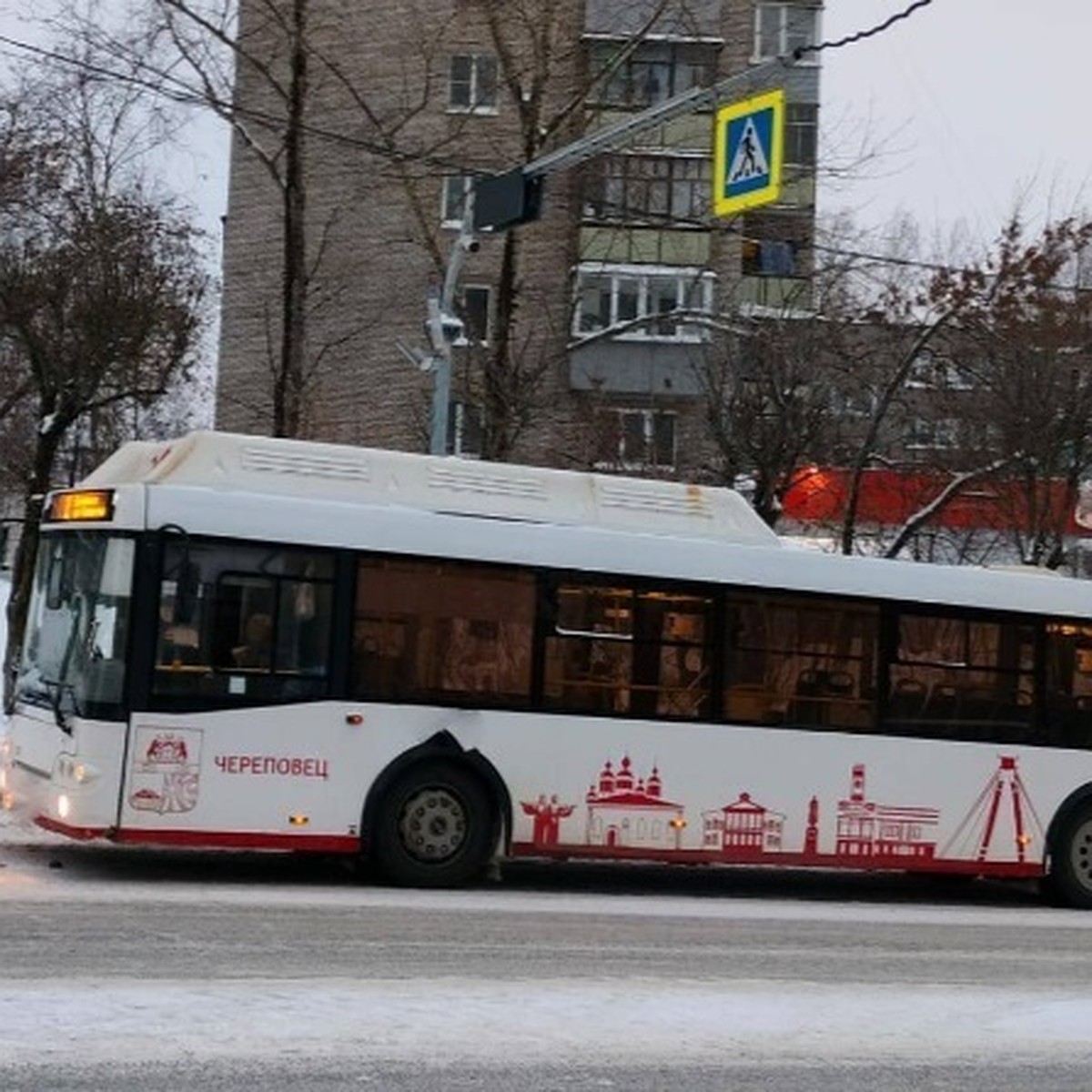 Автобус сбил девочку в Череповце на пешеходном переходе - KP.RU