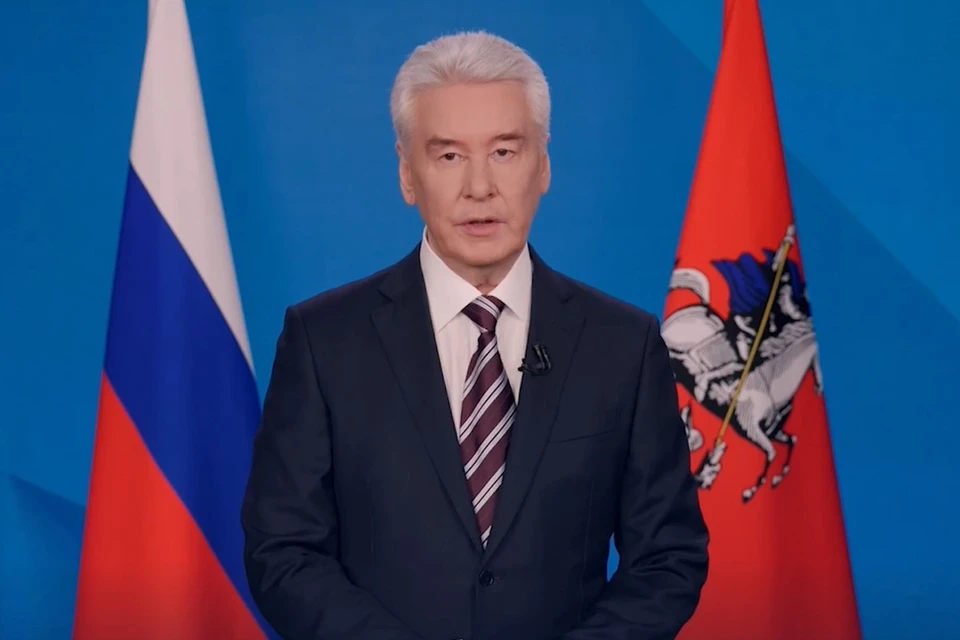 Сергей Собянин представил депутатам Мосгордумы в формате телетрансляции свой ежегодный отчет о результатах деятельности столичного правительства. Фото: кадр видео.