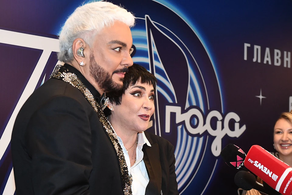 Лолита и Филипп Киркоров на записи телешоу "Песня года", начало декабря 2023 г.