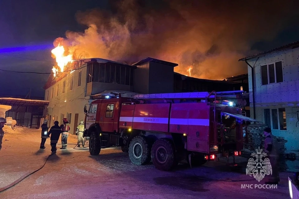 Огонь охватил 800 квадратных метров. Фото: ГУ МЧС по Свердловской области