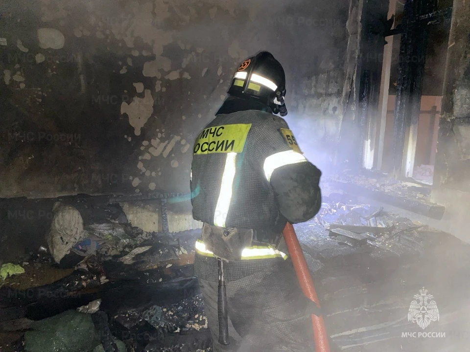 На пожаре в Кимовске Тульской области пострадал 37-летний мужчина