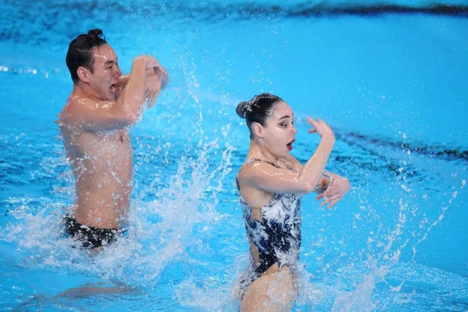 Представители национальной команды по артистическому плаванию стали лучшими среди смешанных дуэтов.