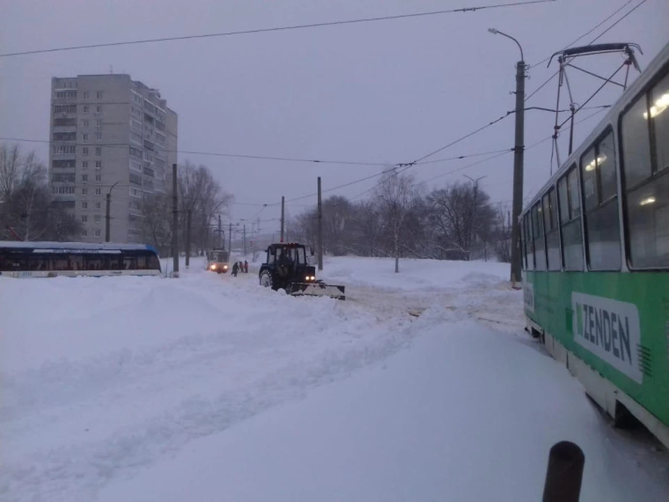 За сутки в Ульяновске выпало 12 мм снега из 22 мм нормы в месяц. Фото администрация Ульяновска