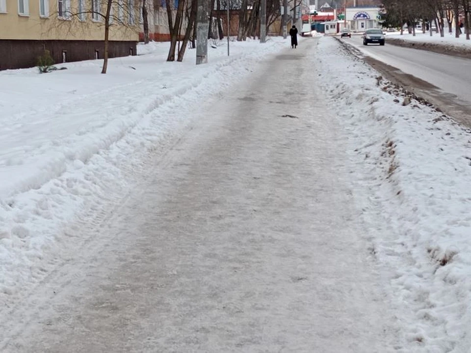 Улицы Курска опасны в такую погоду