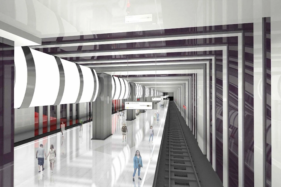 Собянин: Строительство станции метро «Бачуринская» вышло на финишную прямую Фото: Москомархитектура