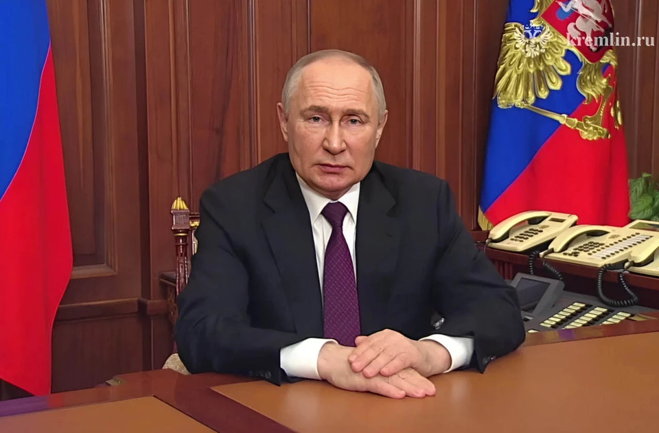 Владимир Путин записал видеообращение по итогам выборов. Фото: kremlin.ru