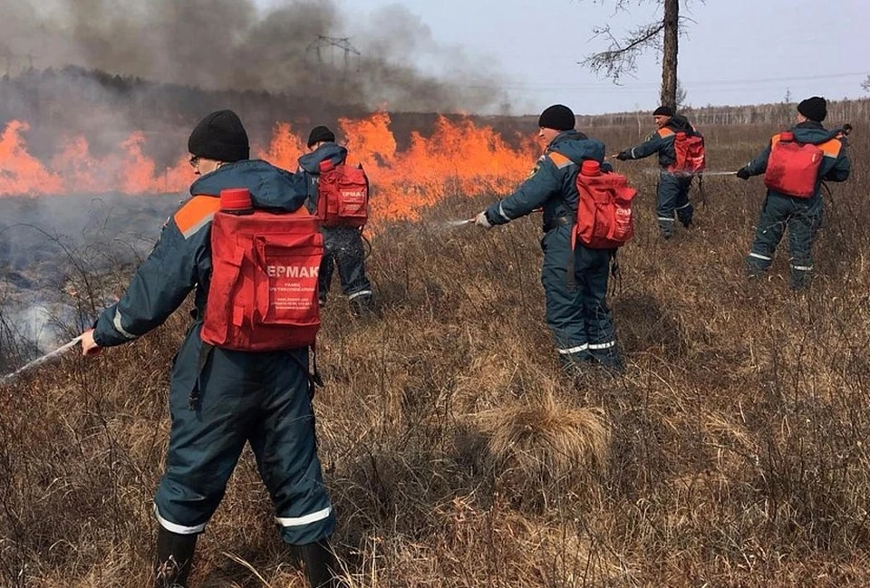 Увеличилось число поселков в Коми, которым угрожают лесные пожары. Фото: Коми лесопожарный центр.