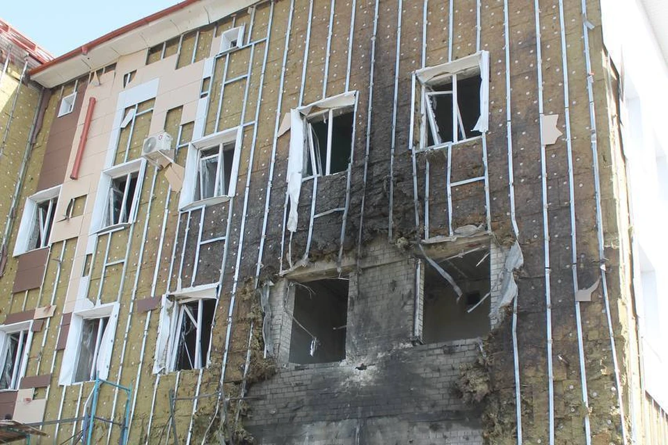 Строители оценят ущерб от БПЛА, попавшего в строящуюся больницу под Липецком