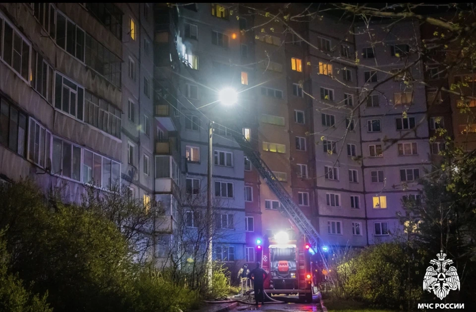 Четыре человека пострадали в страшном пожаре на улице Попова в Смоленске Фото: ГУ МЧС России по Смоленской области